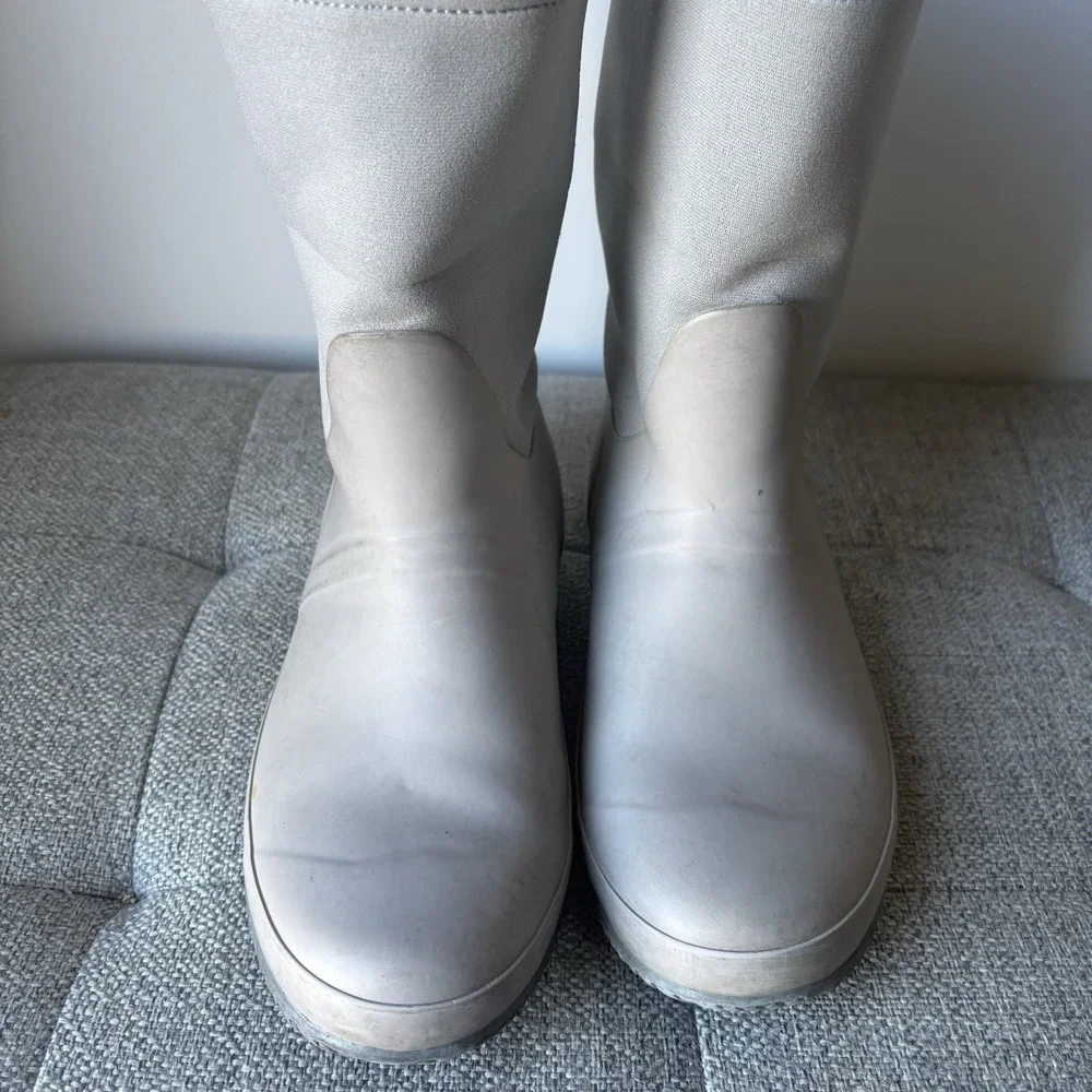 Hunter Women's Winter Rain Boots Roll Top Sherpa‎ Lined Boot US size 5 Gray